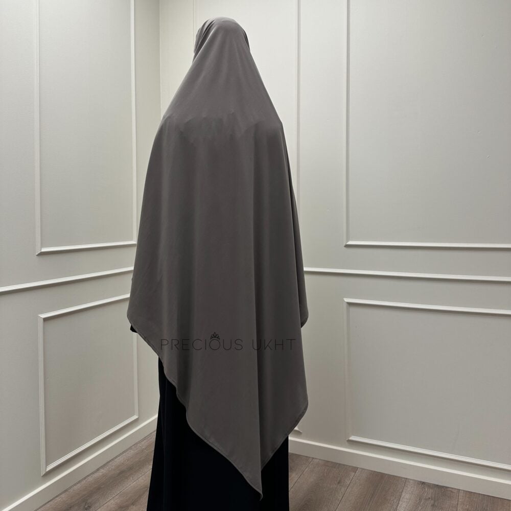 Alternative view of Amira Khimaar Long 'Gravel Taupe' (Premium Jersey)