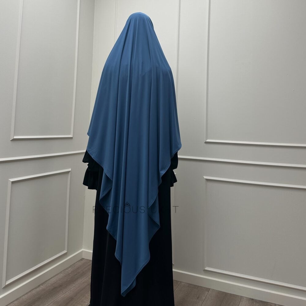 Alternative view of Amira Khimaar Long 'Jeans Blue' (Premium Jersey)