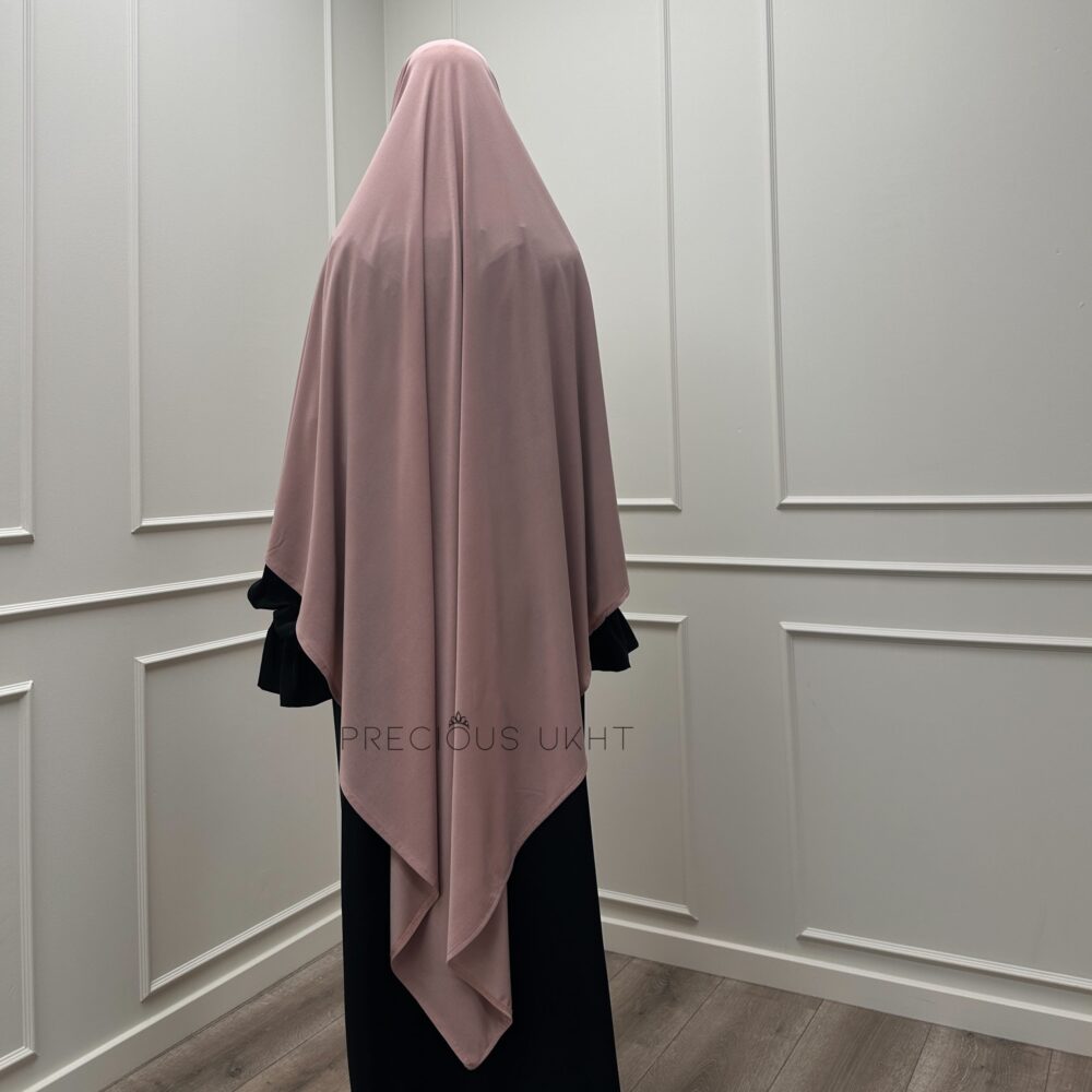 Alternative view of Amira Khimaar Long ‘Old Rose’ (Premium Jersey)
