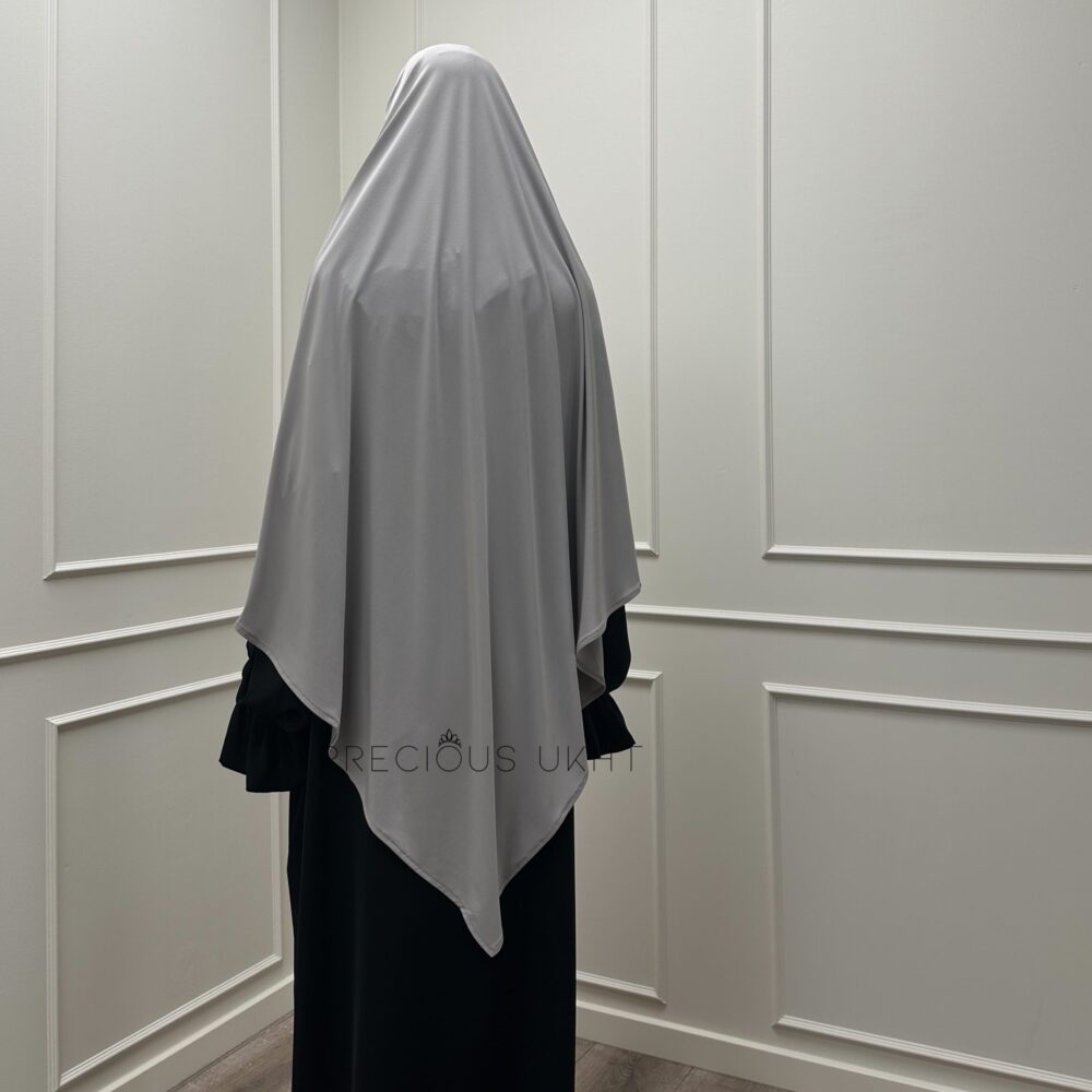 Alternative view of Amira Khimaar Short 'Gravel Grey' (Premium Jersey)