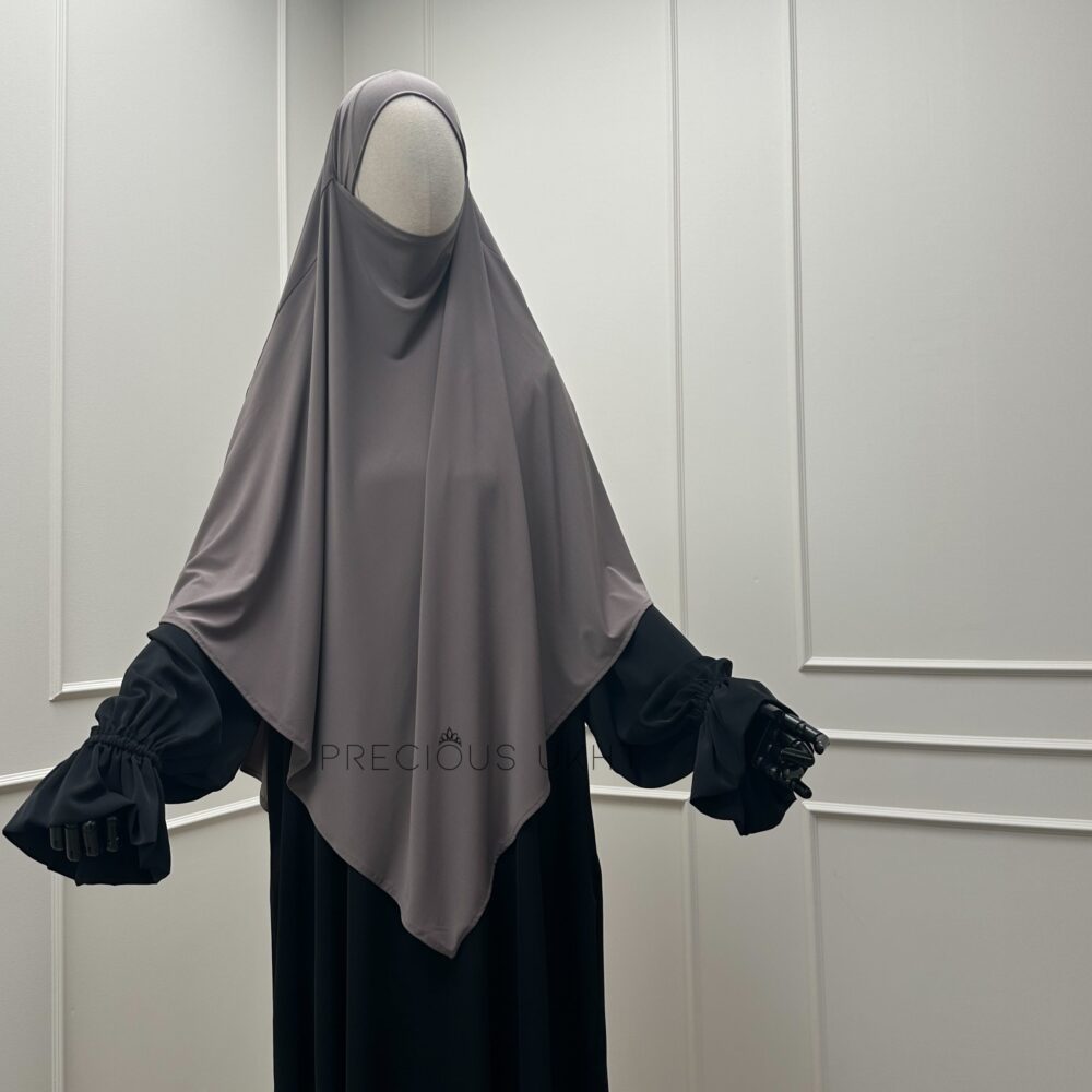 Amira Khimaar Short 'Dark Taupe' (Premium Jersey)