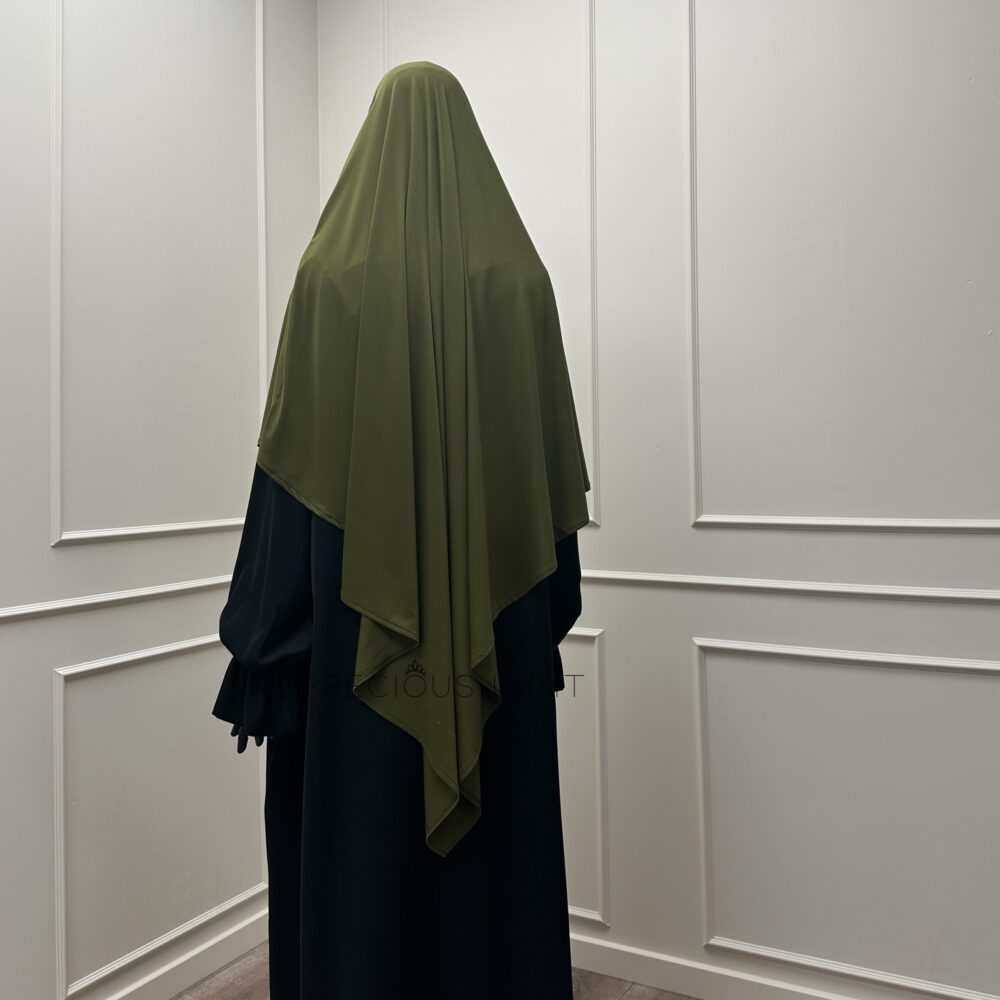 Alternative view of Amira Khimaar Short 'Olive' (Premium Jersey Fabric)