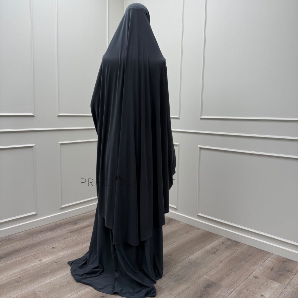 Alternative view of Premium Jersey Extra Long Khimaar & Rok 'Dark Grey'