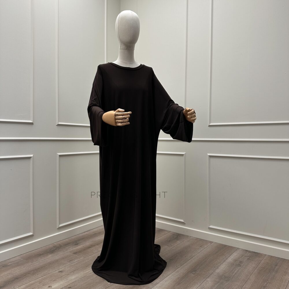 Alternative view of Premium Jersey Short Khimaar & Abaya ‘Dark Chocolate’