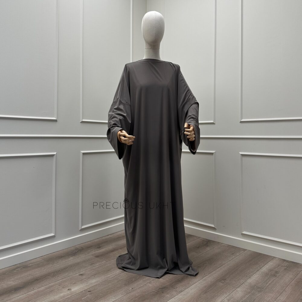 Alternative view of Premium Jersey Short Khimaar & Abaya ‘Dark Taupe’