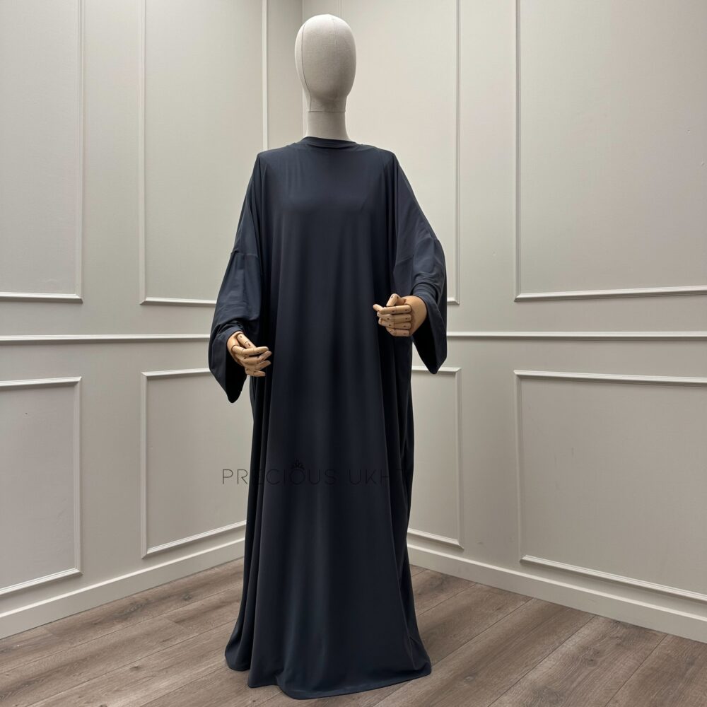 Alternative view of Premium Jersey Short Khimaar & Abaya ‘Dark Grey'