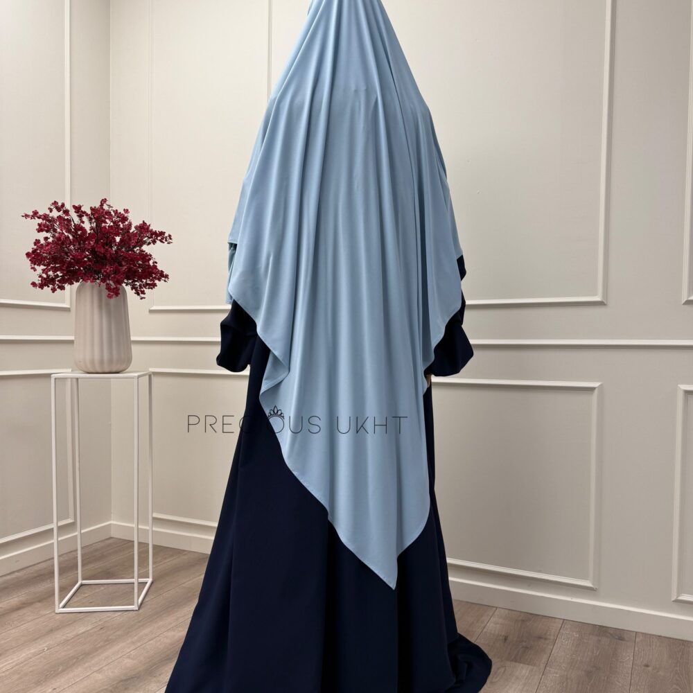 Alternative view of Amira Khimaar Long 'Baby Blue' (Premium Jersey)