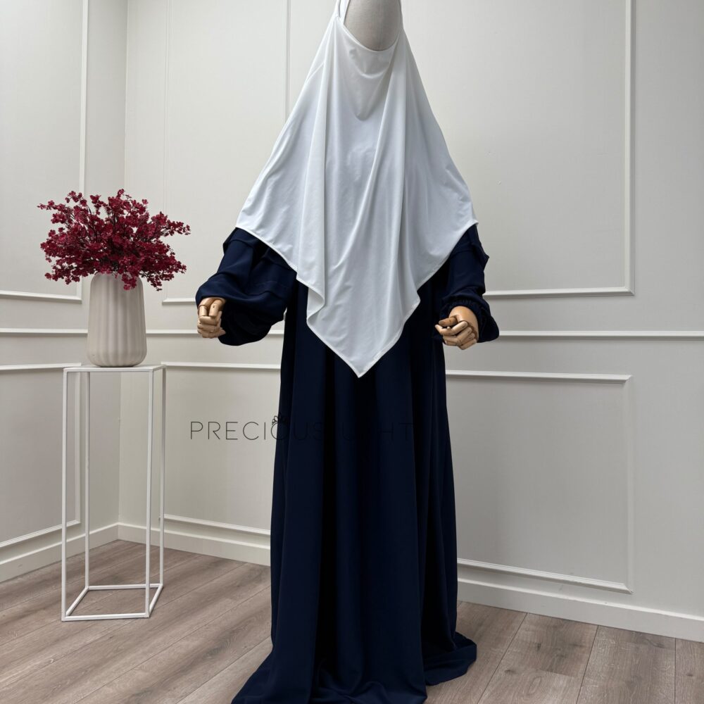 Amira Khimaar Short ‘White’ (Premium Jersey)