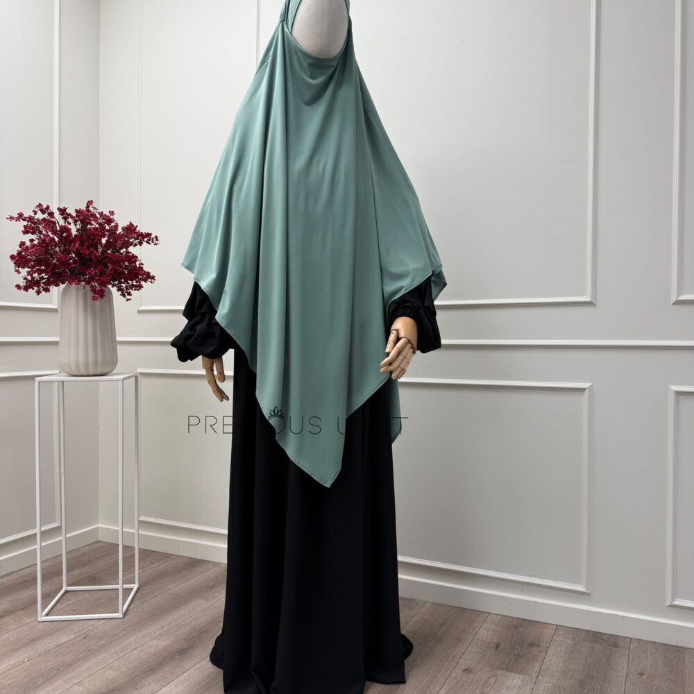 Amira Khimaar Long ‘Mint Green’ (Premium Jersey)