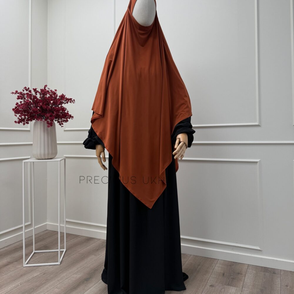 Amira Khimaar Long ‘Pumpkin’ (Premium Jersey)