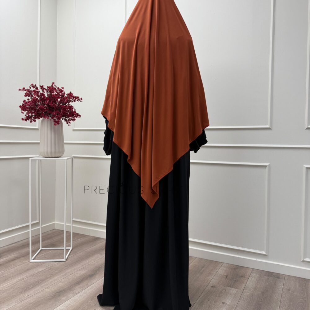 Alternative view of Amira Khimaar Short ‘Pumpkin’ (Premium Jersey)