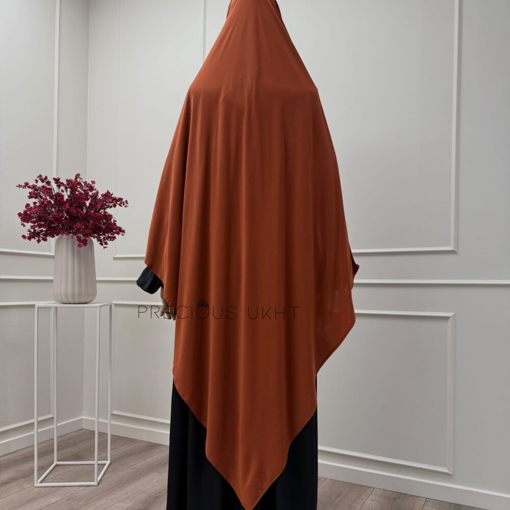 Alternative view of Amira Khimaar Long ‘Pumpkin’ (Premium Jersey)
