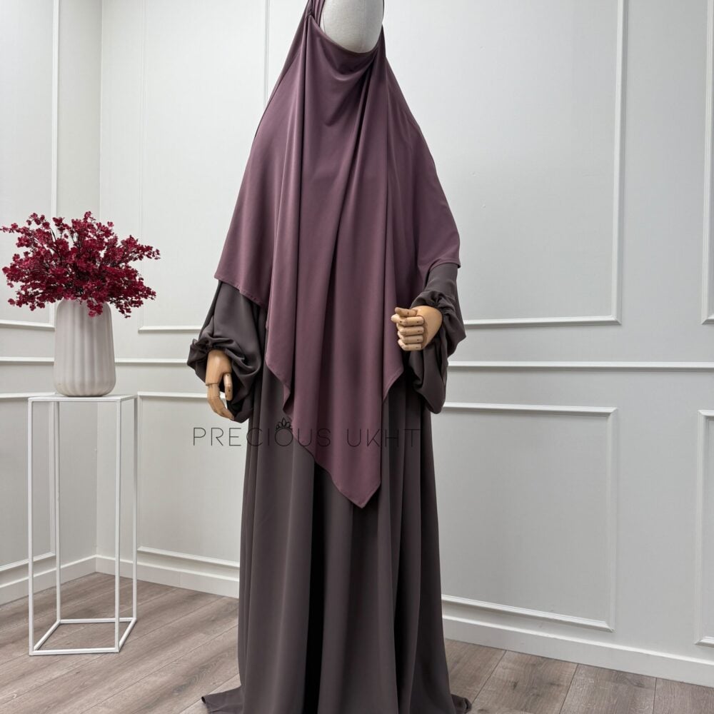 Amira Khimaar Long ‘Dark Mauve’ (Premium Jersey)