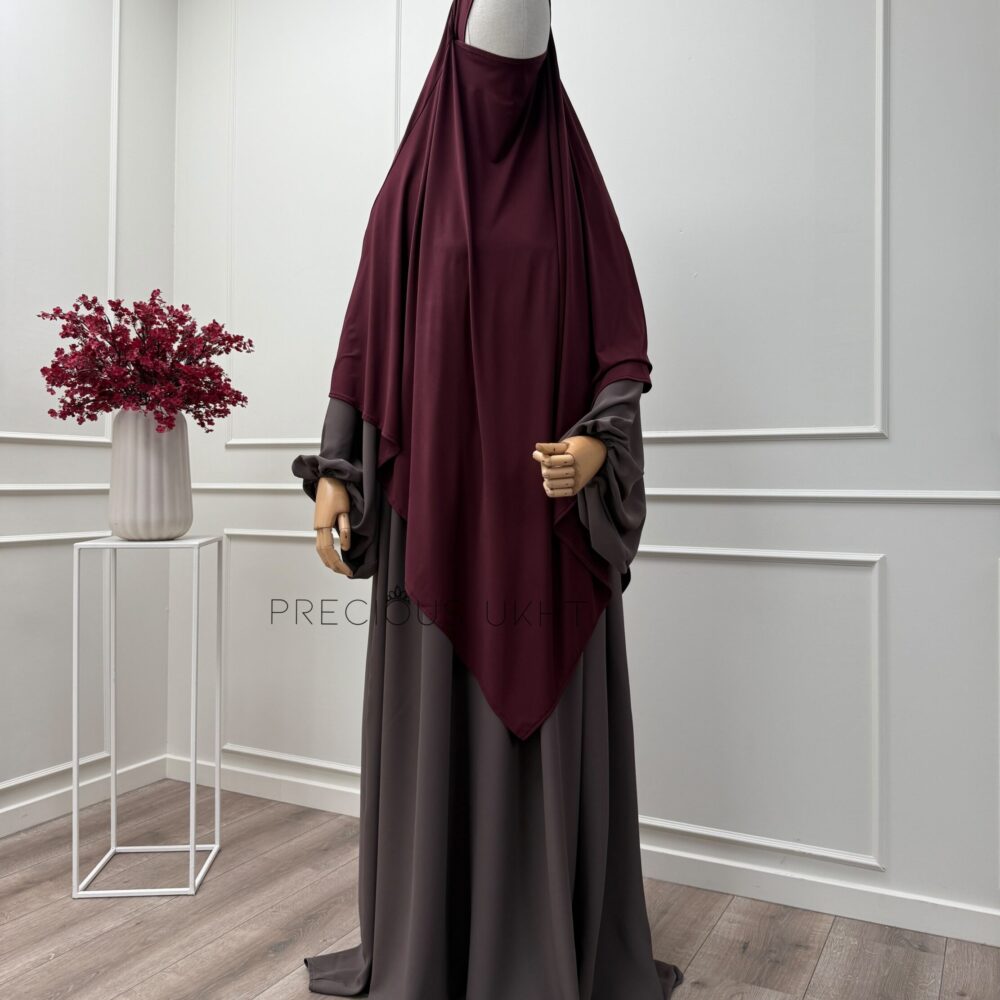 Amira Khimaar Long ‘Plum’ (Premium Jersey)