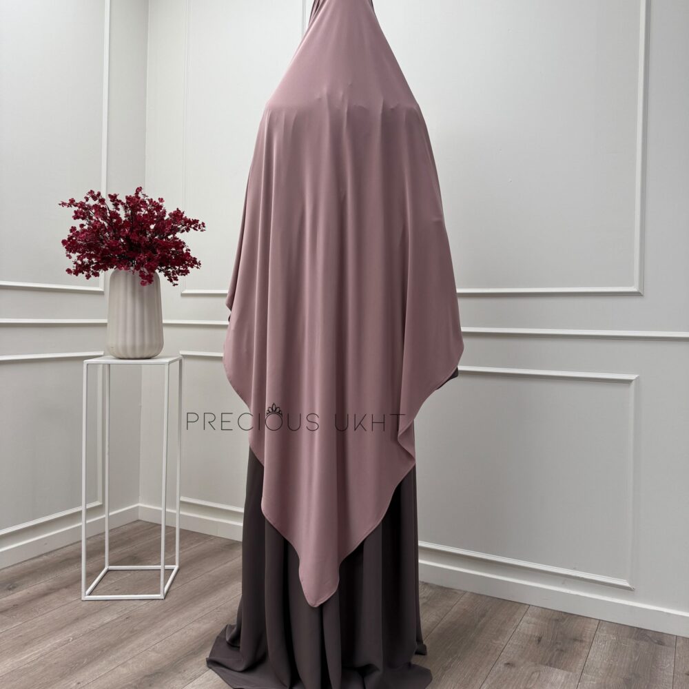 Alternative view of Amira Khimaar Long ‘Mauvie Rose’ (Premium Jersey)
