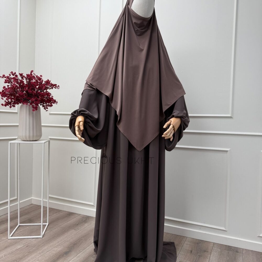 Amira Khimaar Short ‘Taupe Rose’ (Premium Jersey)