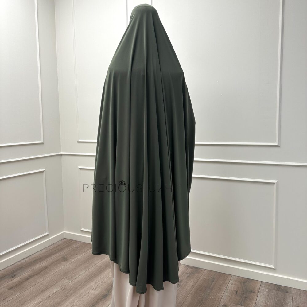 Alternative view of Premium Jersey Extra Long Khimaar ‘Dark Olive’