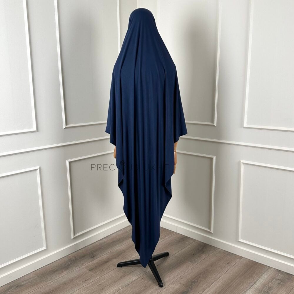 Alternative view of Amira Khimaar Long 'Dark Blue' (Bamboo Fabric)