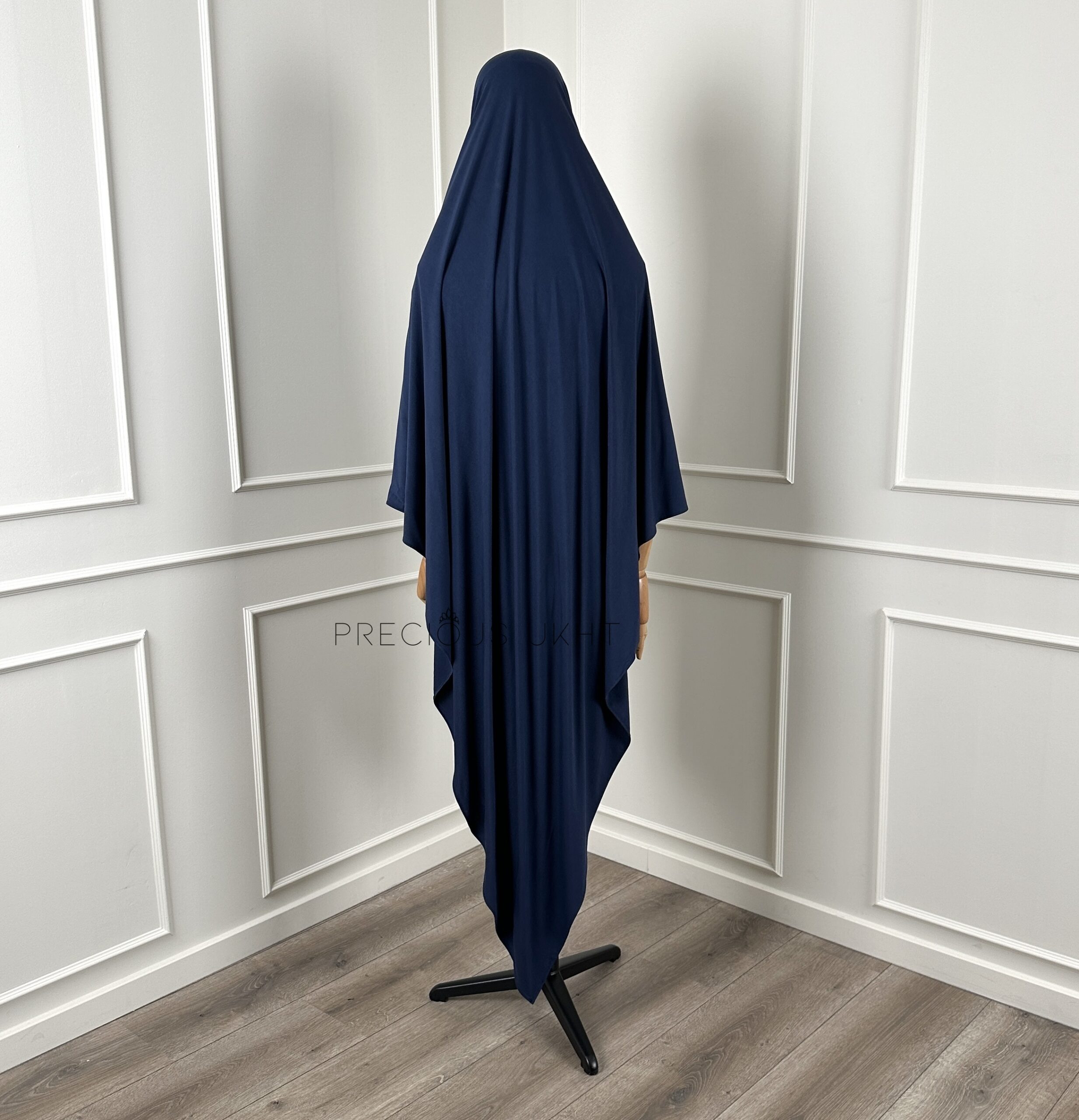 Amira Khimaar Long 'Dark Blue' (Bamboo Fabric) - Afbeelding 2