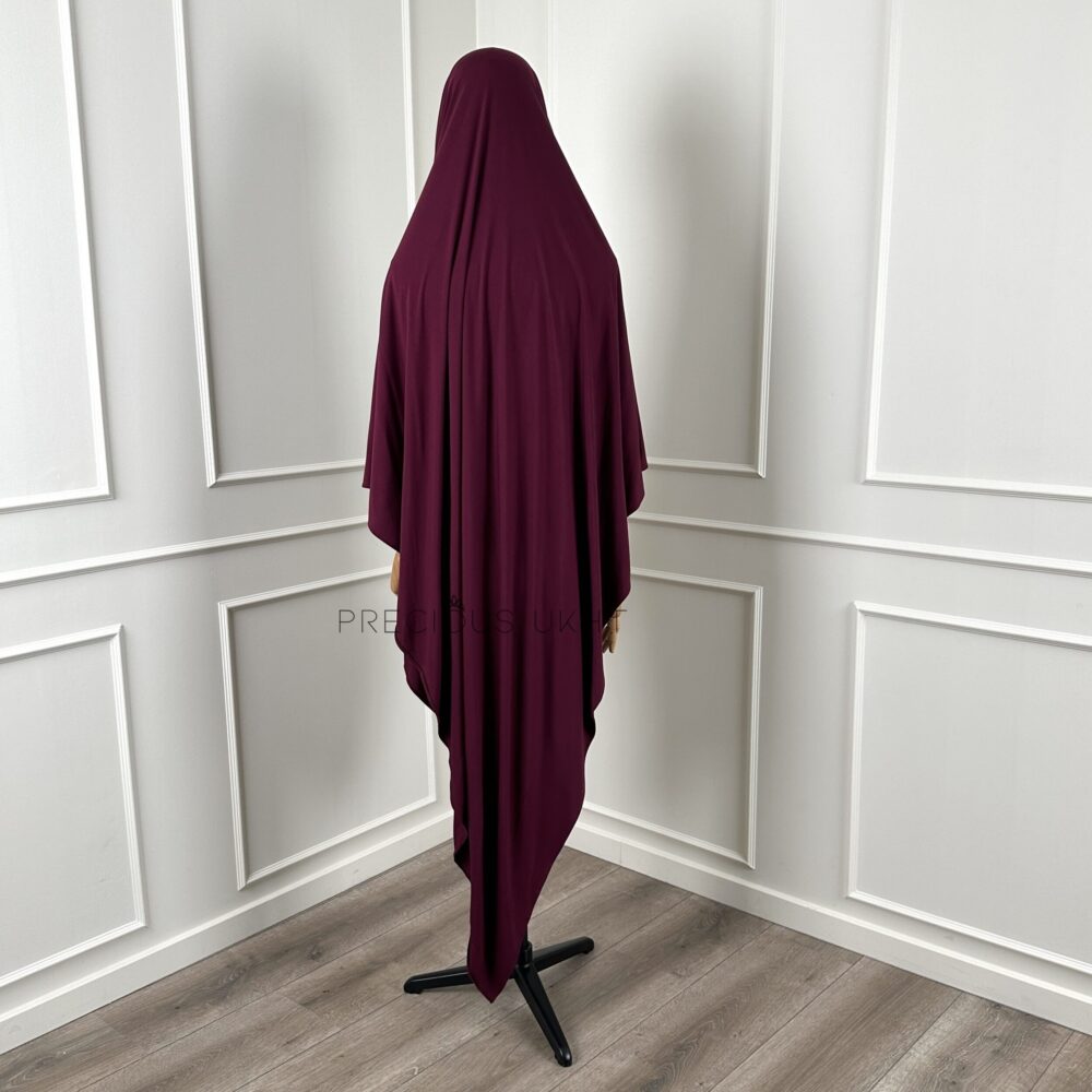 Alternative view of Amira Khimaar Long 'Cherry' (Bamboo Fabric)