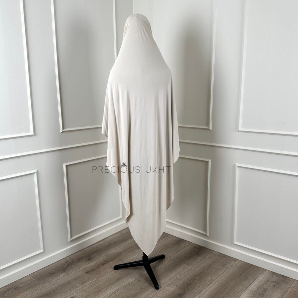 Alternative view of Amira Khimaar Long 'Light Beige' (Bamboo Fabric)