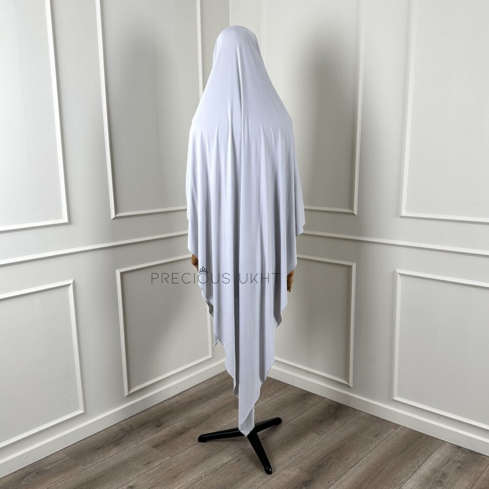 Alternative view of Amira Khimaar Long 'Light Grey' (Bamboo Fabric)