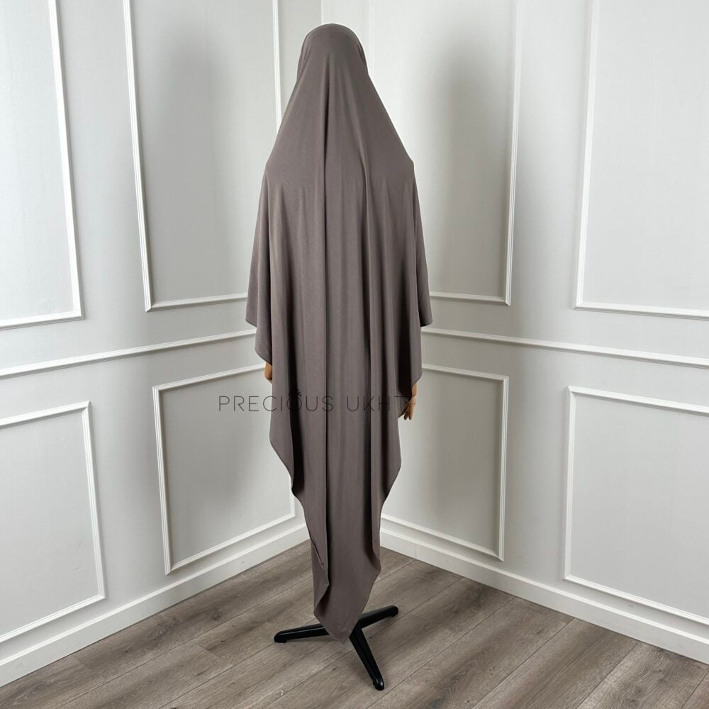 Alternative view of Amira Khimaar Long 'Dark Taupe' (Bamboo Fabric)