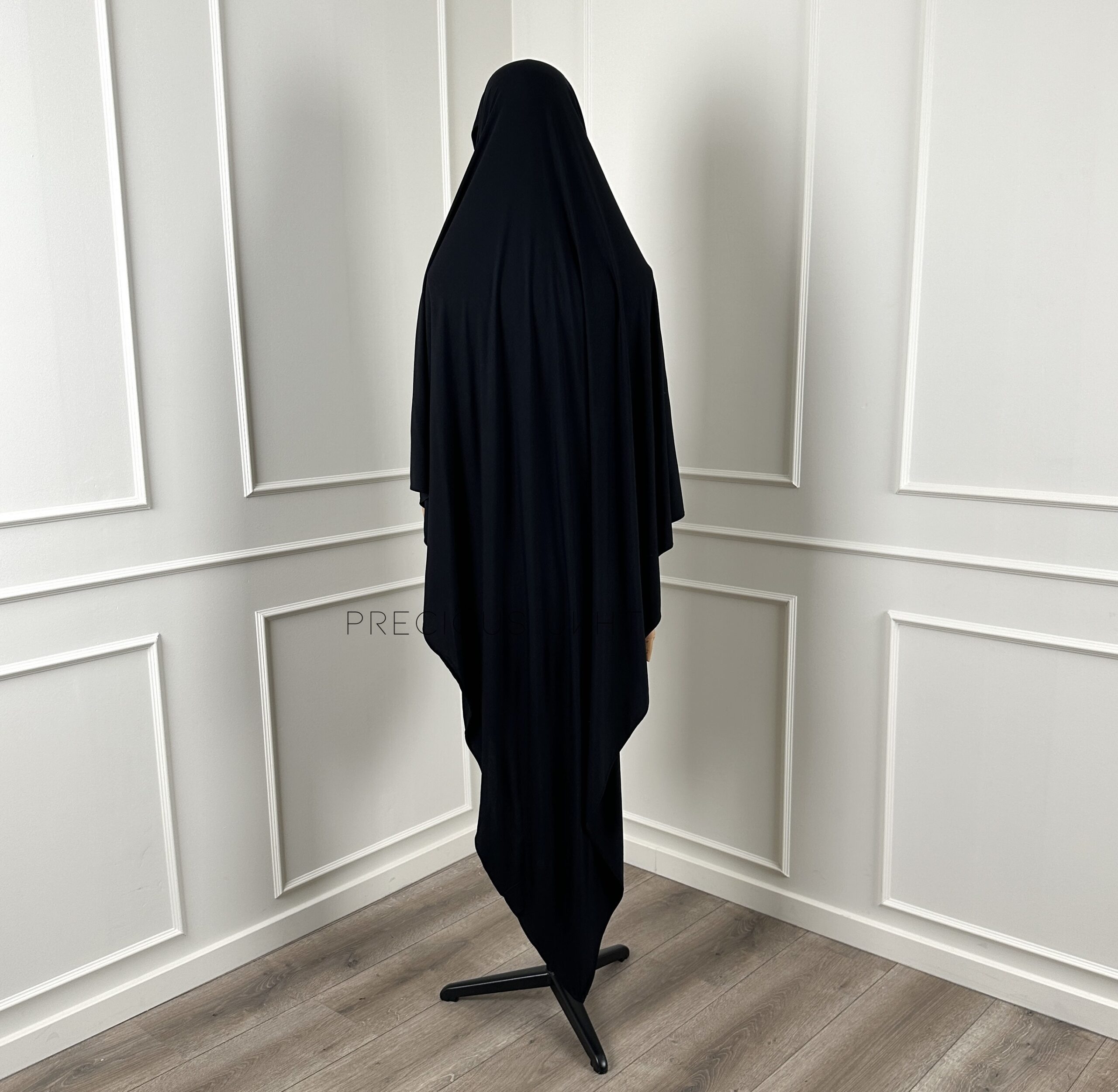 Amira Khimaar Long 'Black' (Bamboo Fabric) - Afbeelding 2