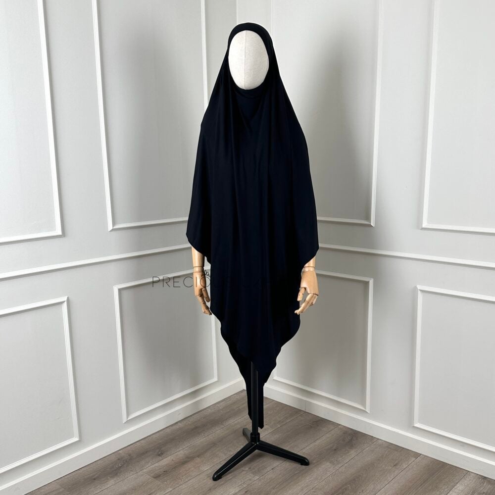 Amira Khimaar Long 'Black' (Bamboo Fabric)