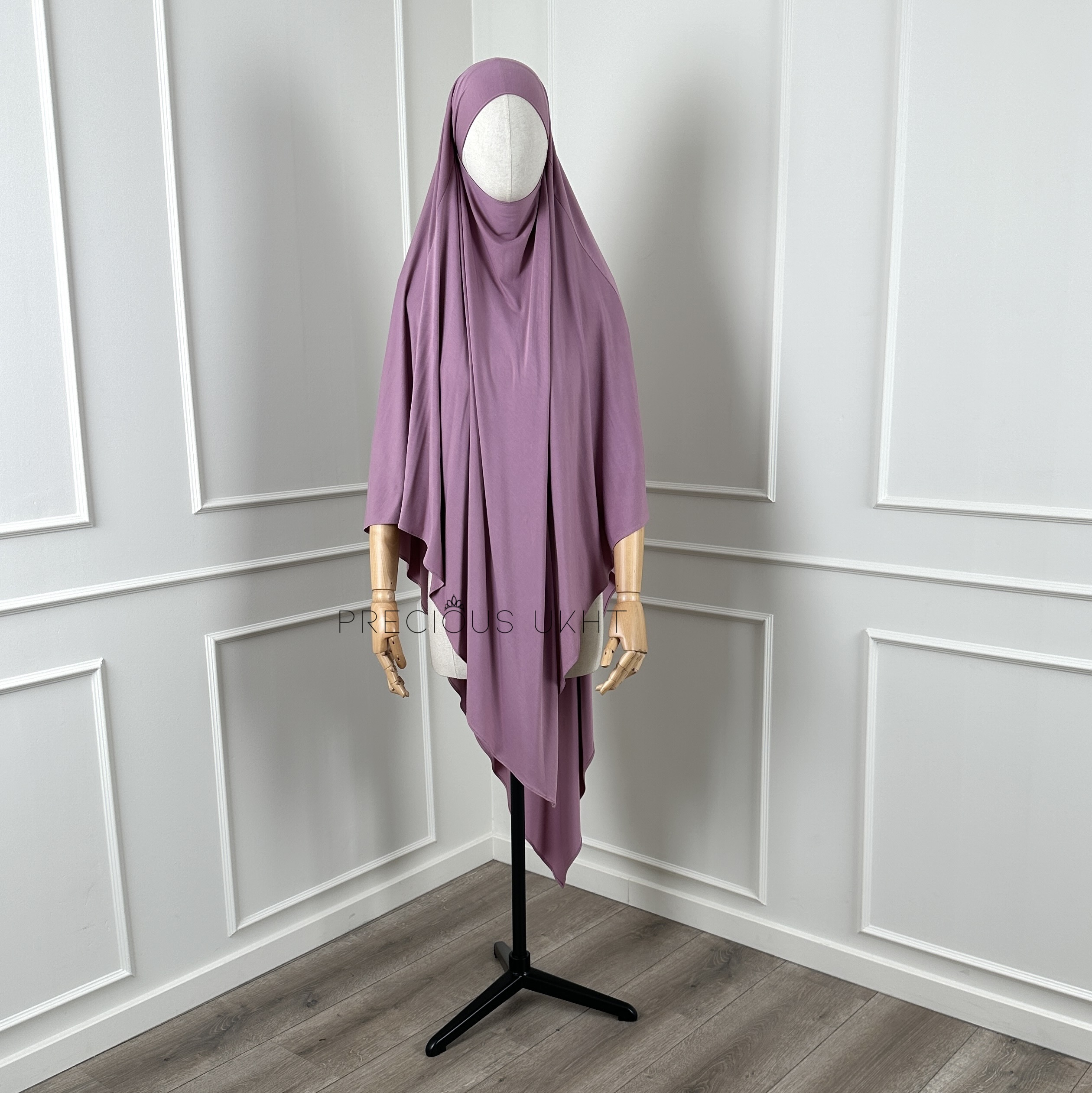 Amira Khimaar Long 'Dark Lila' (Bamboo Fabric)