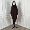Amira Khimaar Long 'Dark Brown' (Bamboo Fabric)