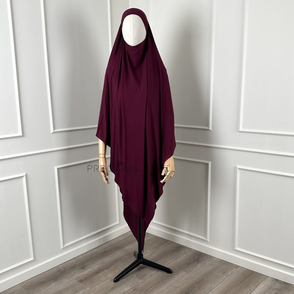 Amira Khimaar Long 'Cherry' (Bamboo Fabric)