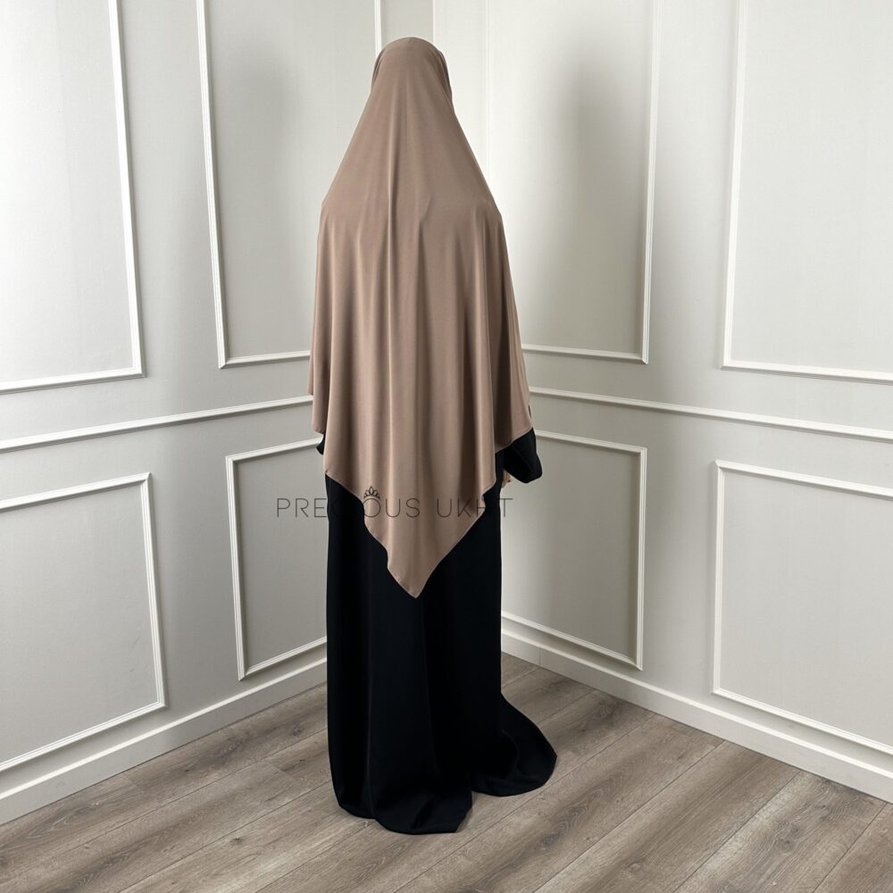 Alternative view of Amira Khimaar Short 'Light Cappucino' (Premium Jersey)