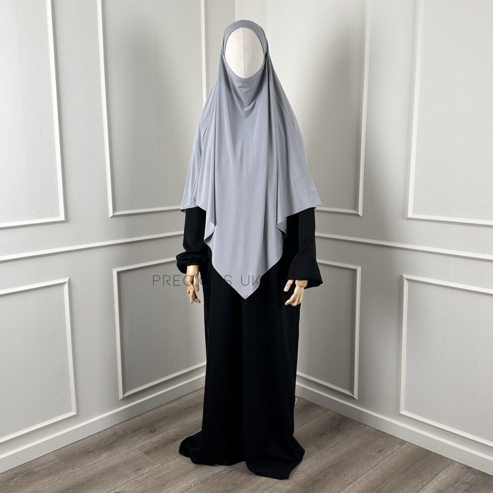 Amira Khimaar Short 'Light Grey' (Premium Jersey)