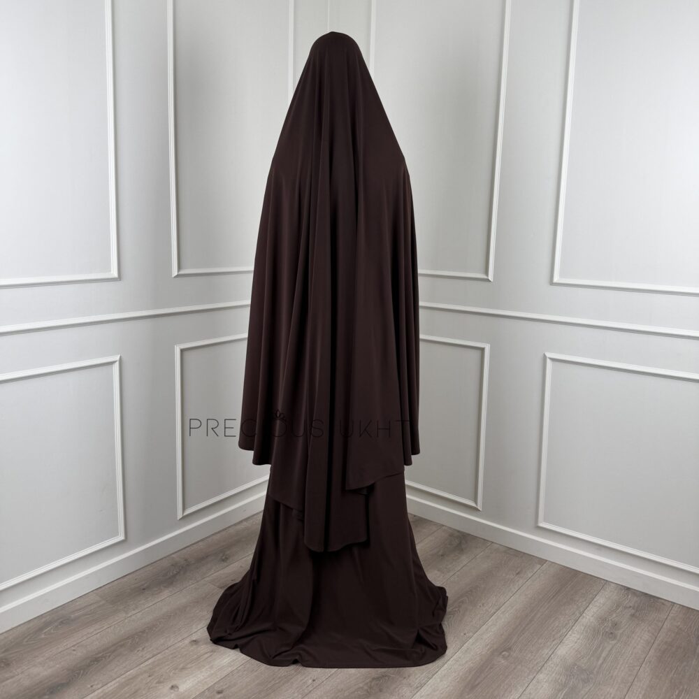 Alternative view of Premium Jersey Extra Long Khimaar & Rok 'Chocolate Brown'