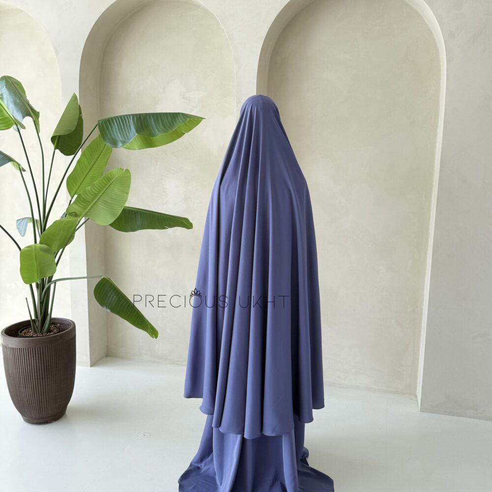 Alternative view of Chaymae Extra Long Khimaar & Abaya Set 'Dusty Violet'