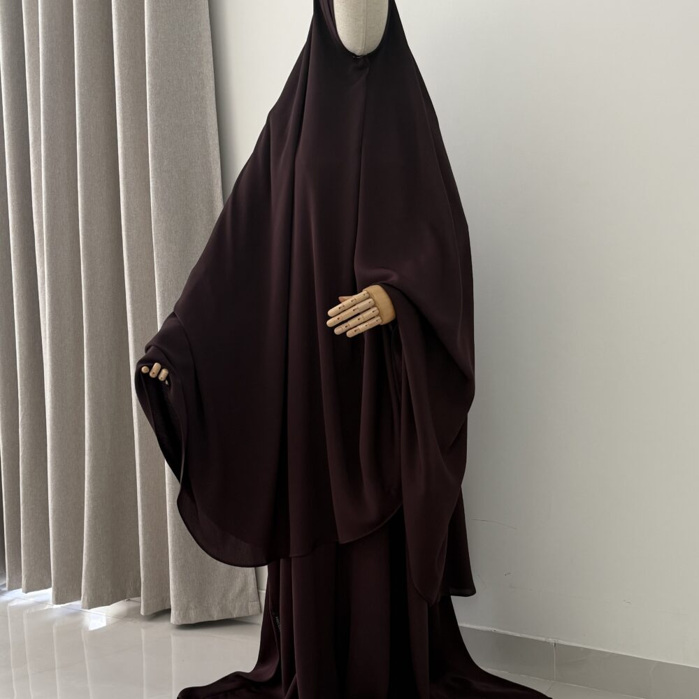 Oemayrah Extra Long Khimaar ‘Espresso Brown'