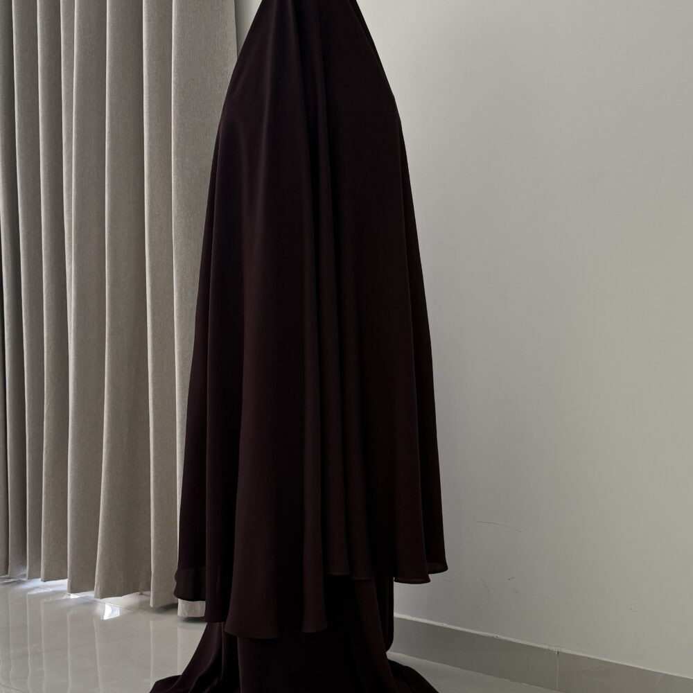 Alternative view of Oemayrah Extra Long Khimaar ‘Espresso Brown'