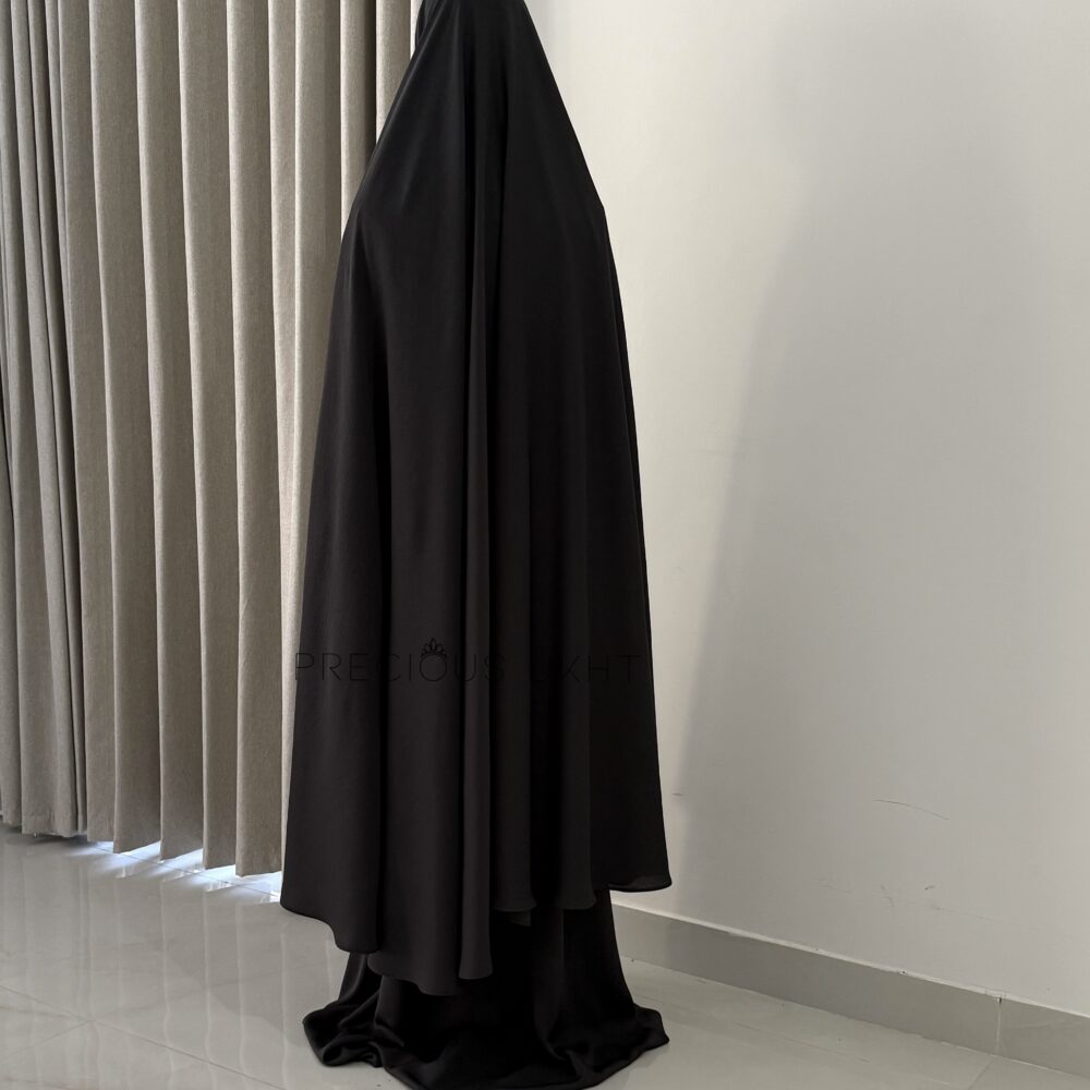 Alternative view of Oemayrah Extra Long Khimaar ‘Deep Grey'