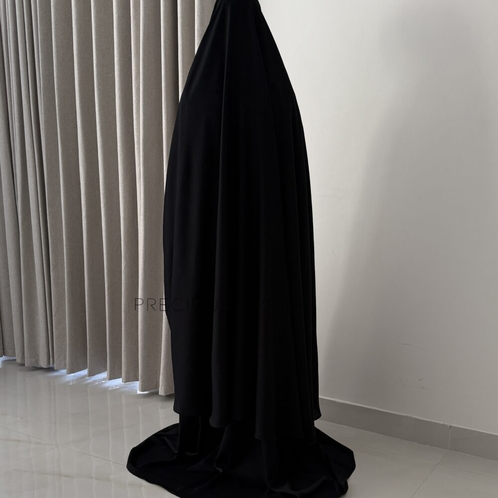 Alternative view of Oemayrah Extra Long Khimaar ‘Black'