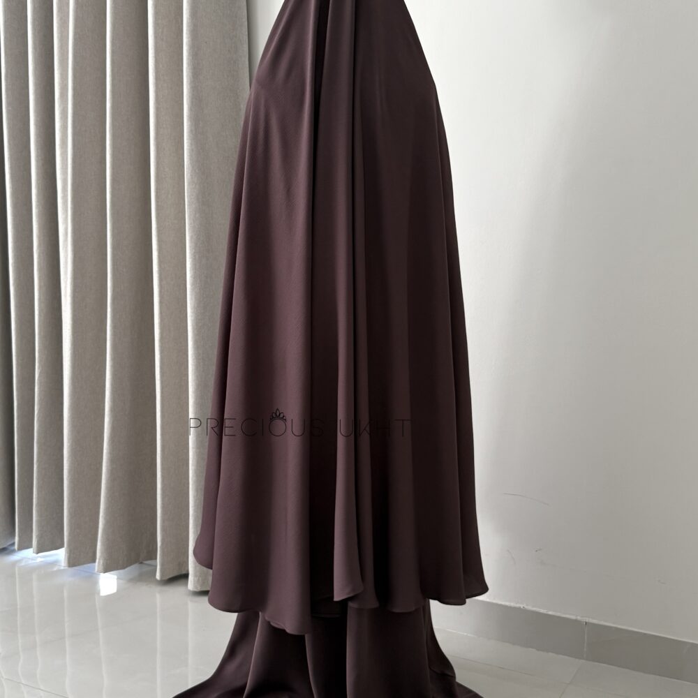Alternative view of Oemayrah Extra Long Khimaar ‘Mulberry Brown'