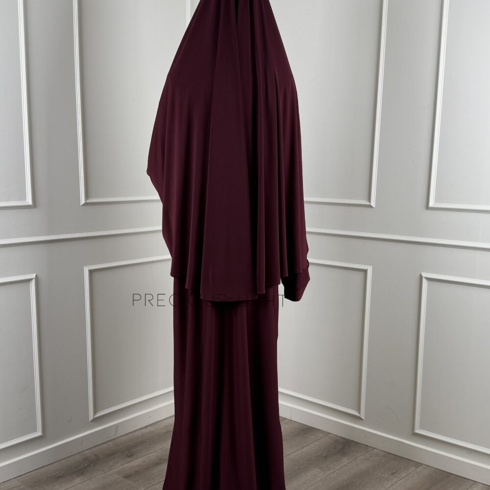 Alternative view of Premium Jersey Short Khimaar & Abaya ‘Plum’