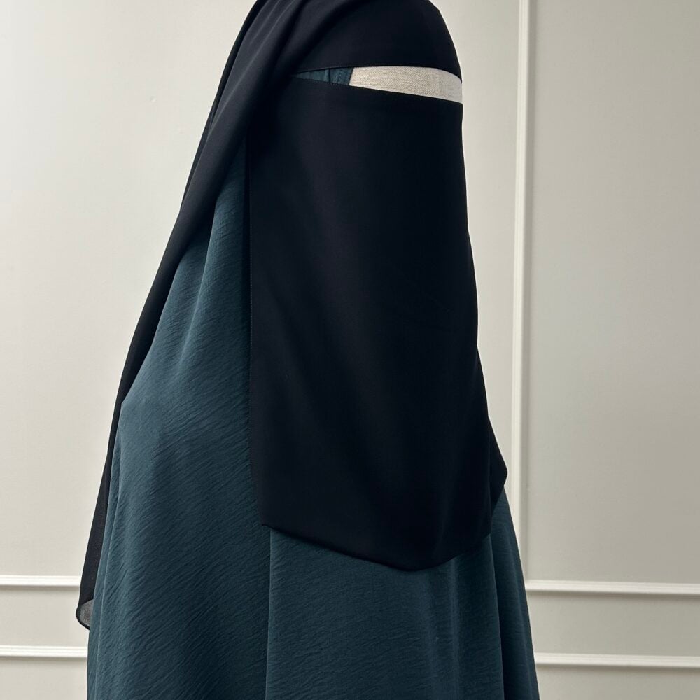 3 Laags Tieback Niqaab 'Black'