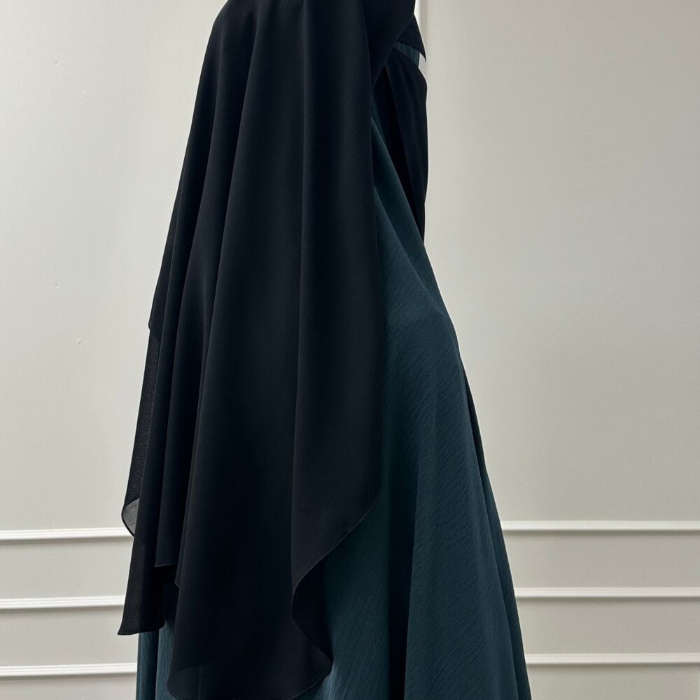 Alternative view of 2 Laags Tieback Niqaab 'Black'