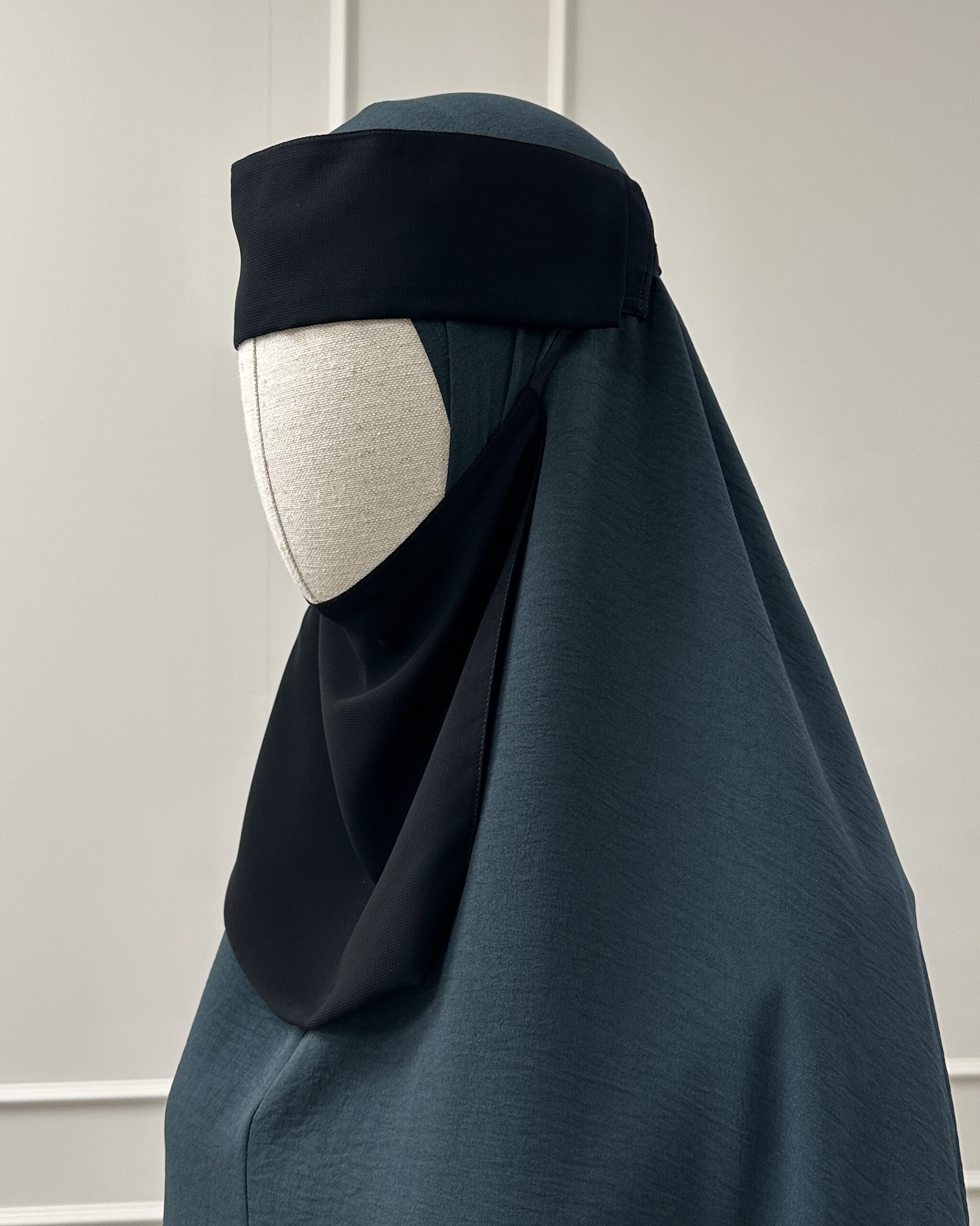 1 Laags Tieback Long Flap Headband Niqaab - Afbeelding 3