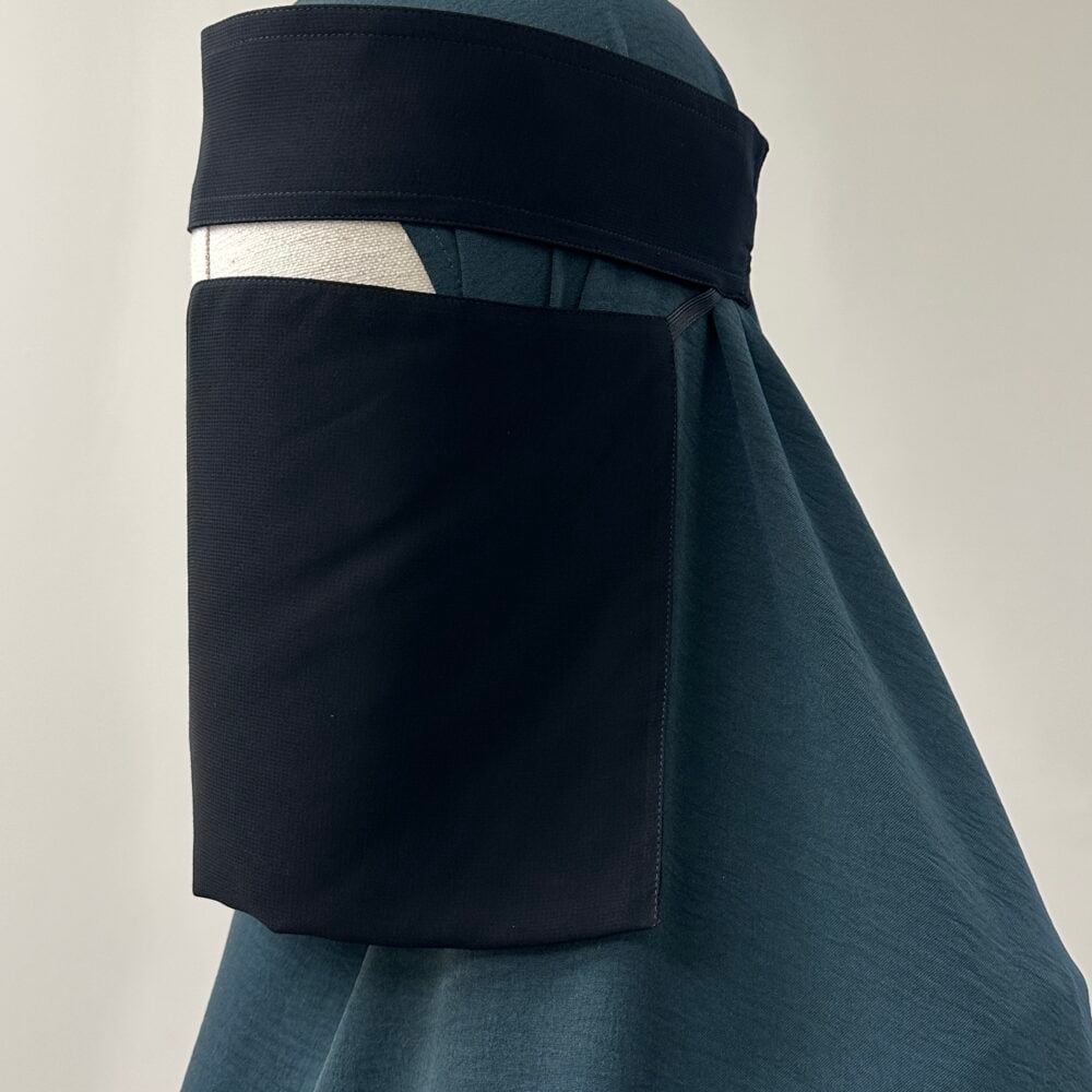 1 Laags Short Click Niqaab 'Black'