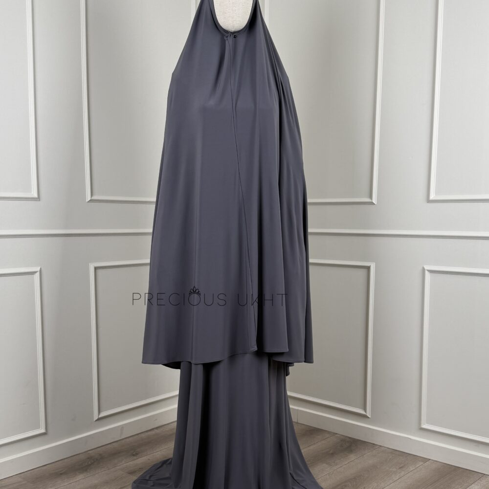 Premium Jersey Extra Long Khimaar & Abaya 'Grey'