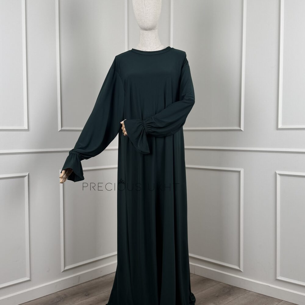 Alternative view of Premium Jersey Extra Long Khimaar & Abaya 'Forest Green'