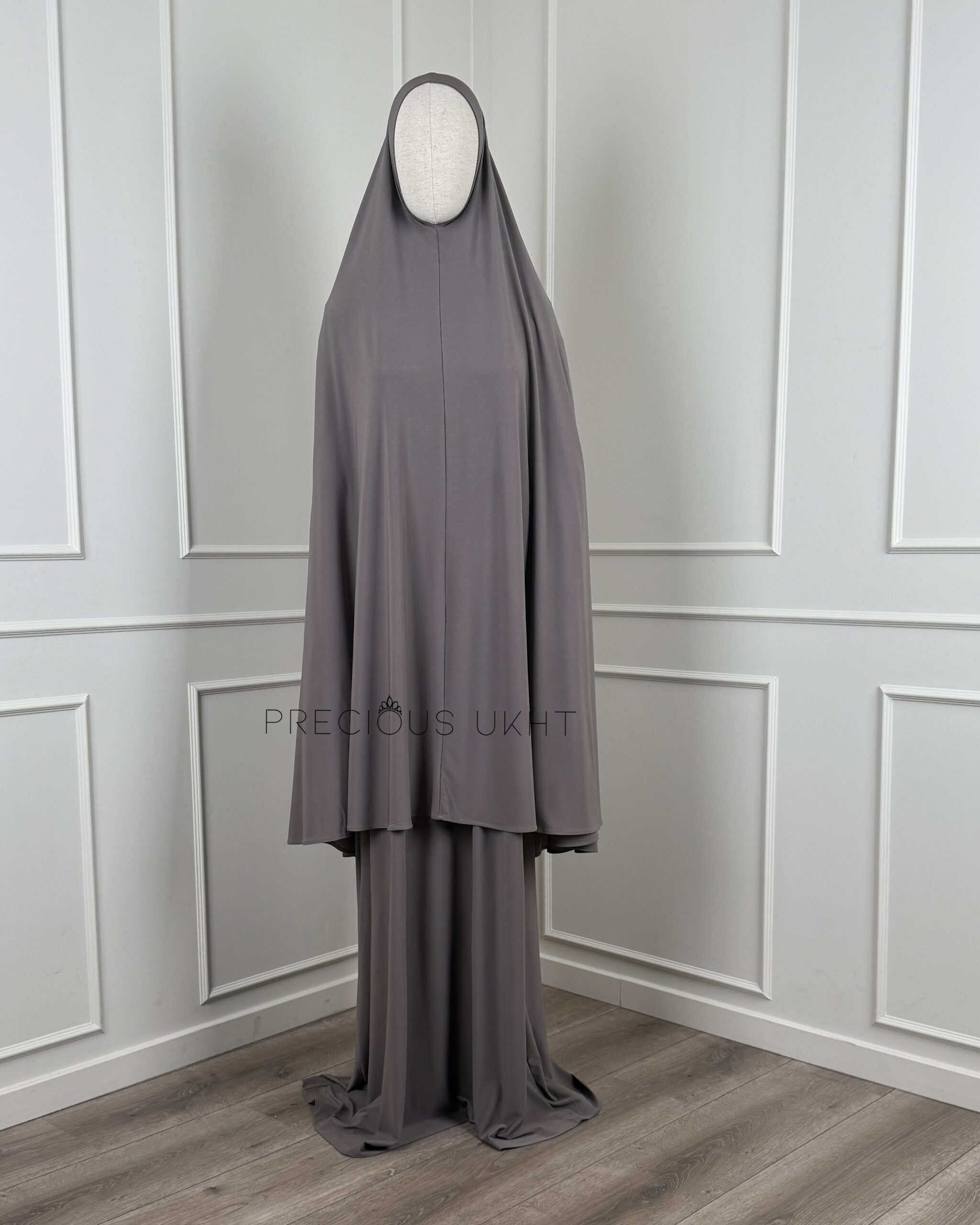 Premium Jersey Extra Long Khimaar & Abaya 'Dark Taupe'