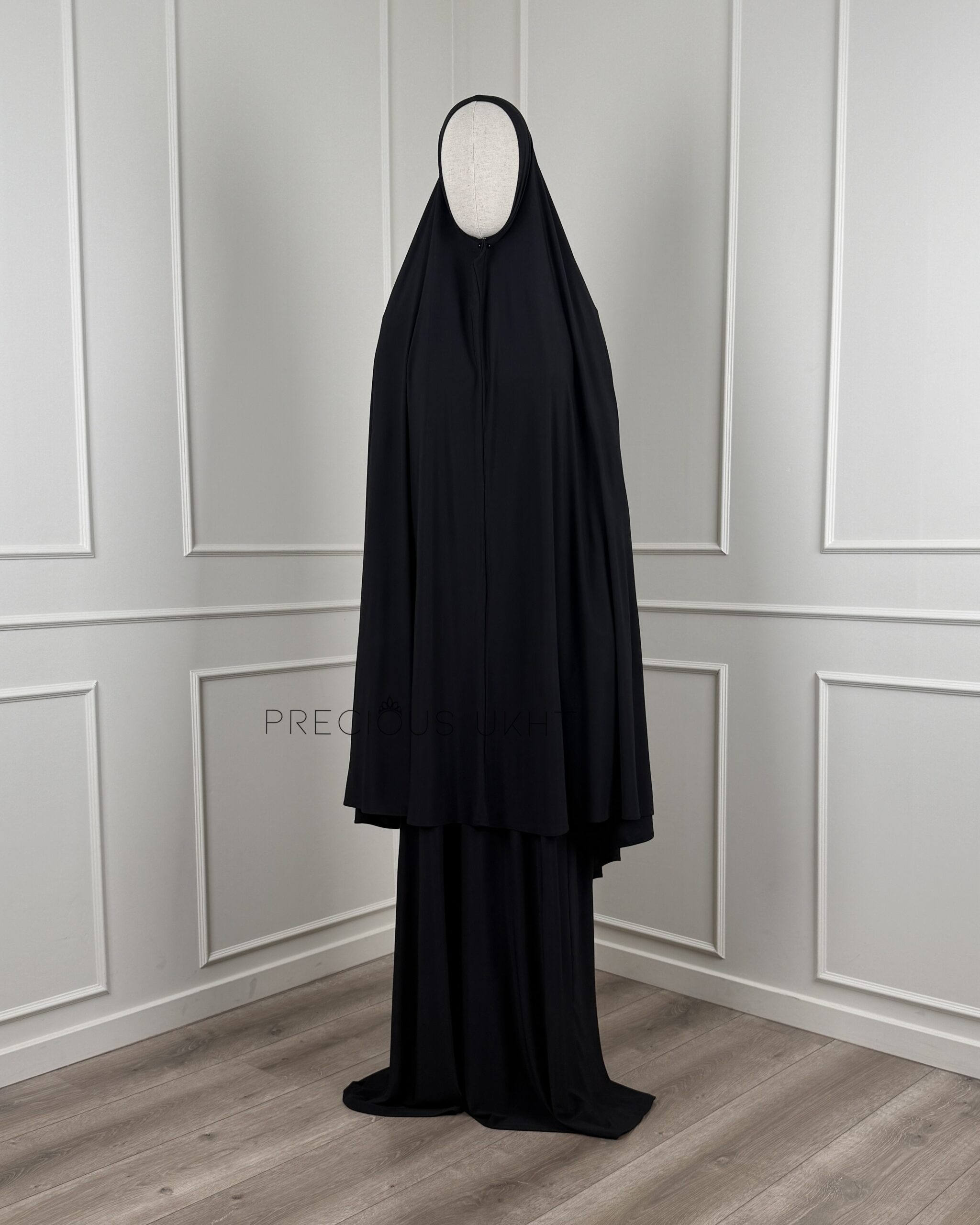 Premium Jersey Extra Long Khimaar & Abaya 'Black'